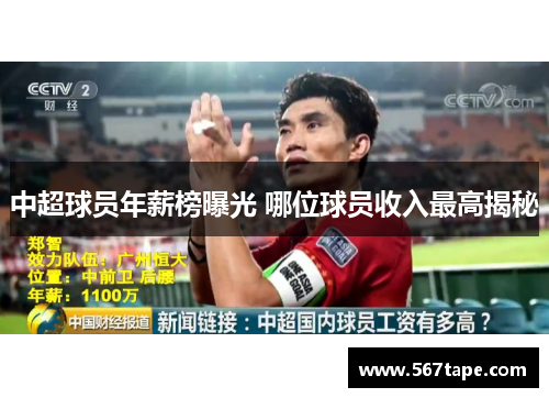 中超球员年薪榜曝光 哪位球员收入最高揭秘